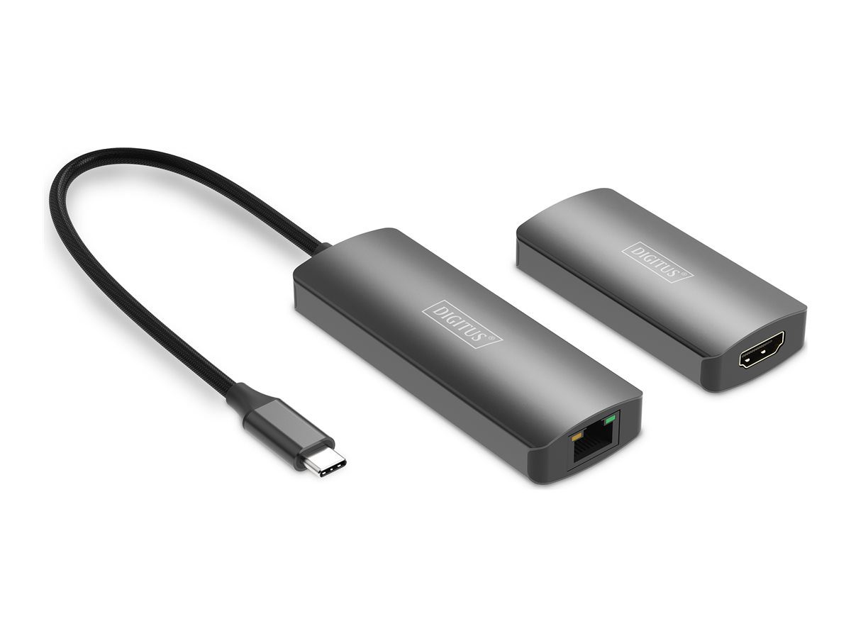 4K Video Extender (USB-C - HDMI), 30 m, DS-55343, Black