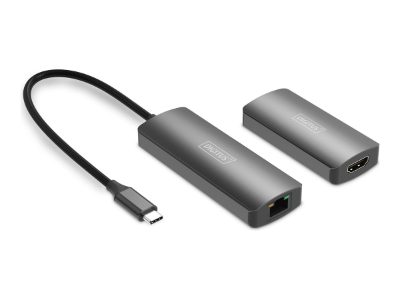 4K Video Extender (USB-C - HDMI), 30 m, DS-55343, Black