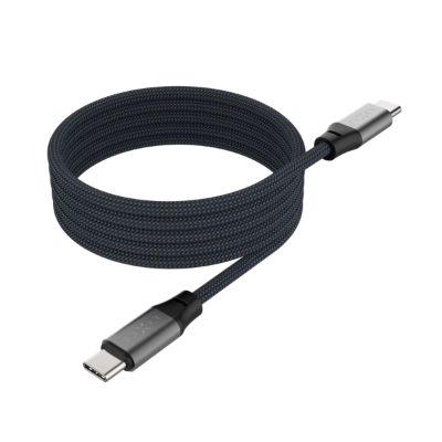 Magnetic Braided Cable USB-C/USB-C, USB 2.0, Gray, FIXDBM-CC12-GR