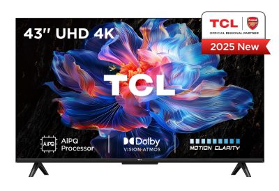 TCL LED 4K TV, 43V6C, 43, Smart TV, Google TV, UHD, Black