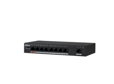 Switch, DAHUA, Type L2, Desktop/pedestal, Rack, 1x10Base-T / 100Base-TX / 1000Base-T, PoE ports 8, 96 Watts, DH-PFS3009-8ET1GT-96-V2