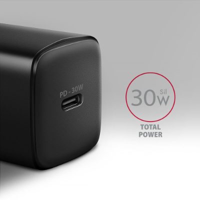 AXAGON Sil wallcharger 1x port USB-C, PD3.0/PPS/QC4+/SFC/AFC/Apple, 30W, ACU-PD30