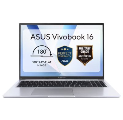 Asus Vivobook 16 X1605VA-MB1799W, Cool Silver, 16 ", IPS, WUXGA, 1920 x 1200 pixels, 60 Hz, Anti-glare, Intel Core i5, i5-13420H, 16 GB, DDR4, Solid-state drive capacity 512 GB, Intel UHD Graphics, Windows 11 Home, 802.11ax, Bluetooth version 5.3, Keyboard language US international, Keyboard backlit, Warranty 24 month(s), Battery warranty 12 month(s)