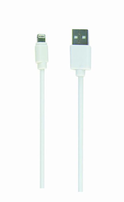 8-pin sync and charging cable, white, 1 m