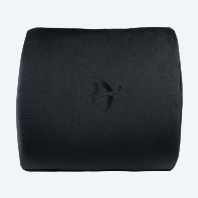 Arozzi Lumbar Support Pillow, Velvet polyester, Black