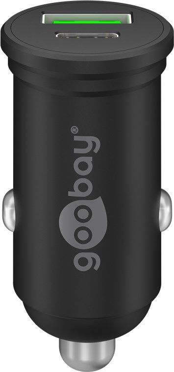 Goobay Dual-USB Car Fast Charger USB-C PD (Power Delivery), 45 W, 61739