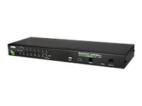 16-Port PS/2-USB VGA KVM Switch with Daisy-Chain Port and USB Peripheral Support, CS1716A