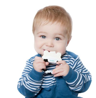 Kidsme Icy Moo zobu kožamais riņķis & aukstā ledene zobiņiem, no 3 mēn.