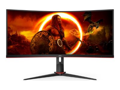 Gaming Monitor, CU34G2XP/BK, 34 ", VA, 21:9, 180 Hz, 1 ms, 3440 x 1440 pixels, HDMI ports quantity 2, Black