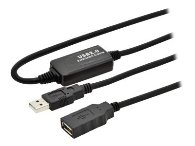 Active USB 2.0 Repeater/Extension Cable, DA-73100-1, USB 2.0 USB A (Male), USB A (Female)