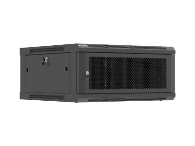 Lanberg Wall mounted installation cabinet 19" 4U 600X600, WF01-6604-23B, Black