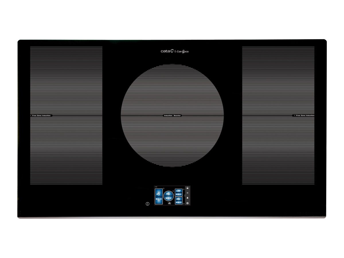 Hob, IDF 9012 PRO BK, Induction, Number of burners/cooking zones 5, Touch, Timer, Black, Display