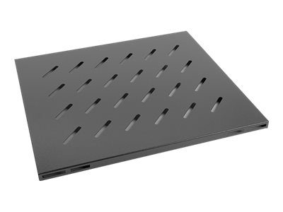 Lanberg 19" fixed shelf 1U/465x515mm, max load capacity up to 120kg, AK-1003-B, Black