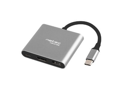 Natec Multi-Port Adapter, Fowler, USB-C, HDMI, USB 3.0, Natec, USB-C Multiport Adapter, NMP-1607, Grey, USB Type-C, 0.11 m