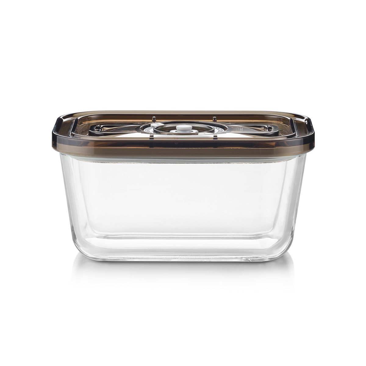 Caso Glass Vacuum Container with Plastic Lid, VacuBoxx Eco M, Transparent