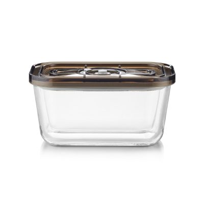 Caso Glass Vacuum Container with Plastic Lid, VacuBoxx Eco M, Transparent