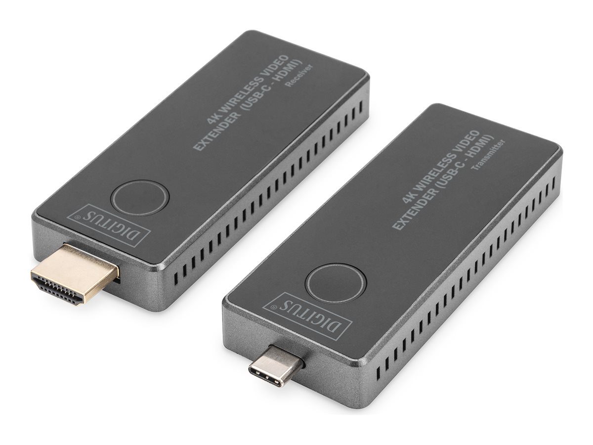 4K Wireless Video Extender, 30 m (USB-C - HDMI), DS-55324, Black/Silver