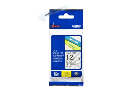 TZe-131 Laminated Tape, Black on Clear, TZe, 8 m, 1.2 cm
