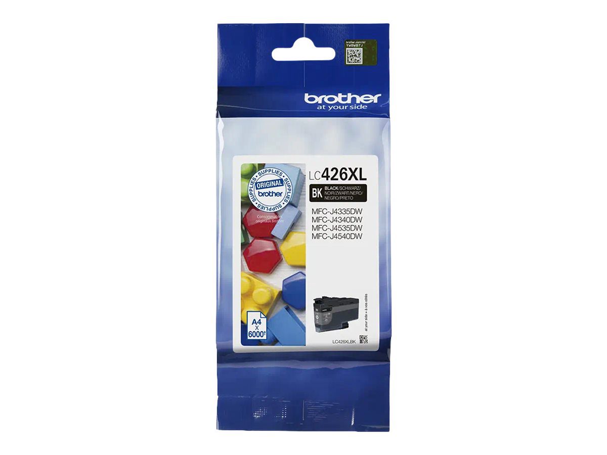 Brother LC426XLBK Genuine Ink Cartridge Black, Brother Brother, LC426XLBK, Brother LC426XLBK - High Yield - black - original - ink cartridge, Ink cartridge, Black