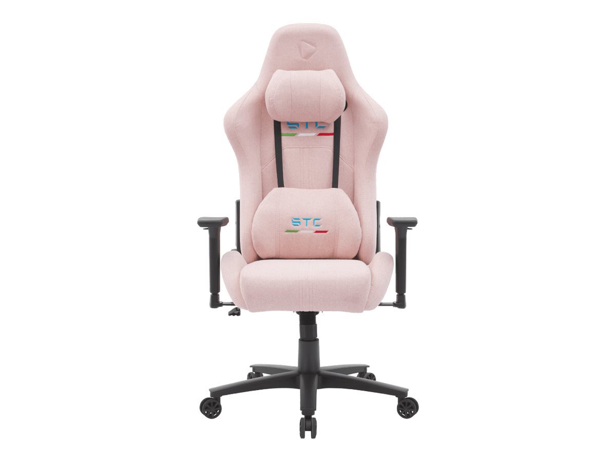 Onex STC Snug L Series, Gaming Chairs, Short Pile Linen; Metal; Nylon base, Pink