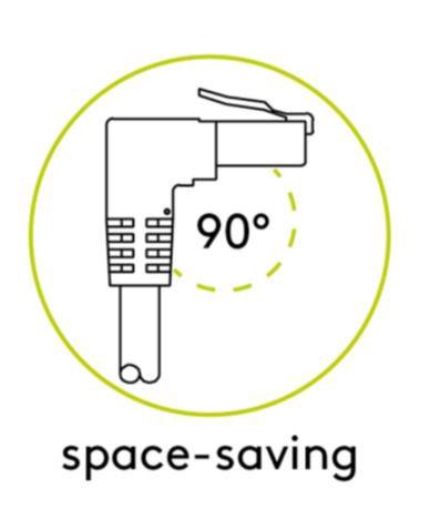 Patch Cable, 51530, RJ-45, RJ-45 90°
