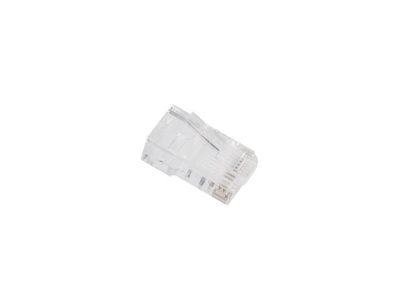 RJ45 CAT.6 UTP Plug 8P8C PASS Through Type, 100 pcs, PLU-6000EZ, Transparent
