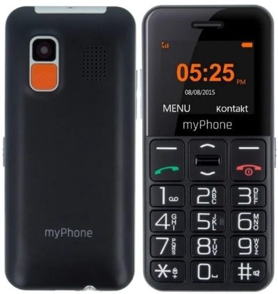 myPhone Halo Easy, Black, 1.77 ", TFT, 24 MB, 32 MB, Single SIM, Bluetooth, Main camera resolution 0.3 MP, 1000 mAh