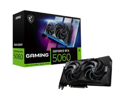 MSI GeForce RTX 5060 8G GAMING OC, NVIDIA, 8 GB, GeForce RTX 5060, GDDR7, HDMI ports quantity 1, PCI Express Gen 5 x16 pin(uses x8)