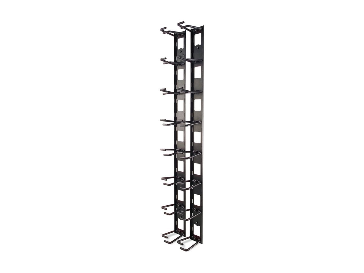 APC Vertical Cable Organizer, 8 Cable Rings, Zero U, Schneider Electric