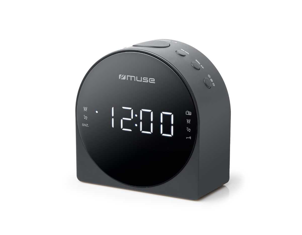 Dual Alarm Clock radio PLL, M-185CR, AUX in, Black