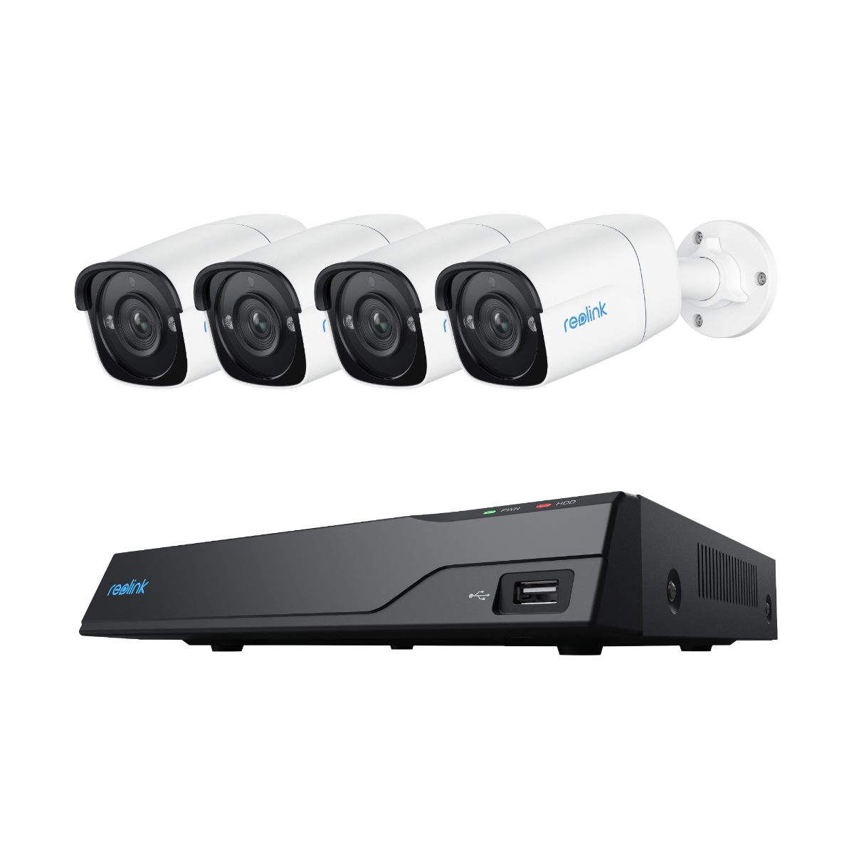Super HD Security Camera System, NVS8-5MB4, Bullet, 5/4 MP, f=4.0mm fixed; F=2.0, Power over Ethernet (PoE), IP67, H.265, Micro SD, Max. 256GB