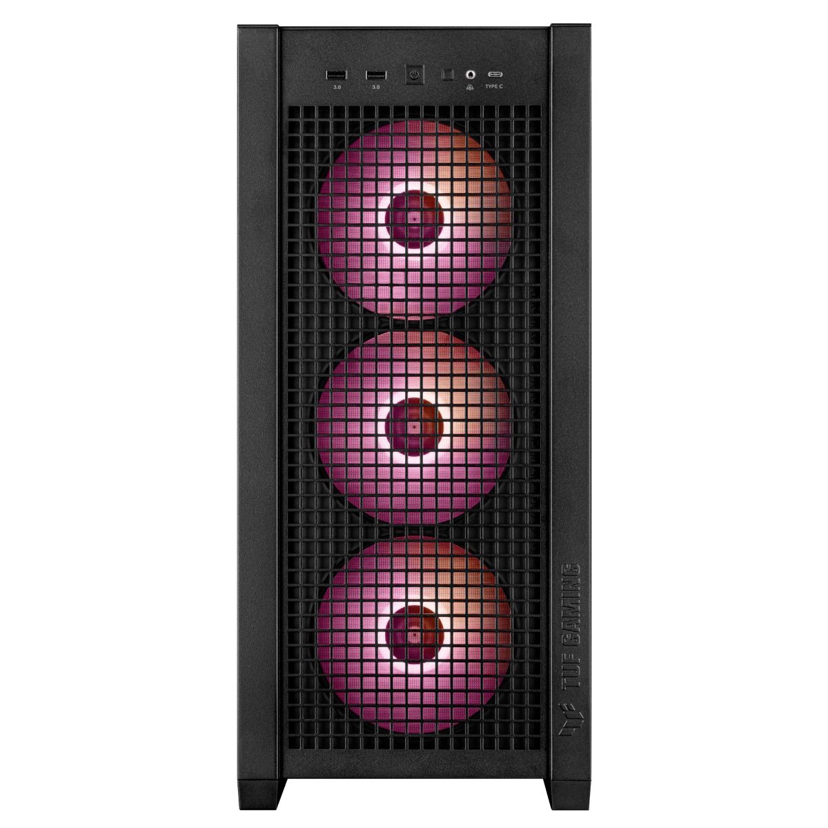 Case, ASUS, TUF Gaming GT302 ARGB, MidiTower, Case product features Transparent panel, Not included, ATX, EATX, MicroATX, MiniITX, Colour Black, TUFGAMINGGT302ARGBBK