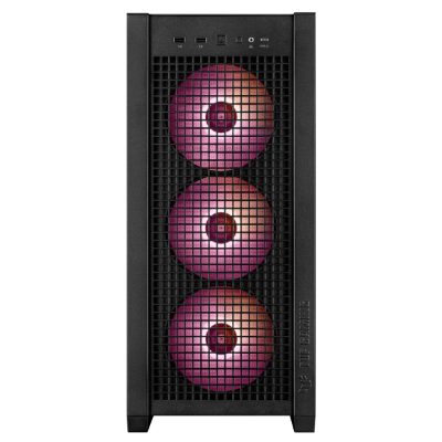 Case, ASUS, TUF Gaming GT302 ARGB, MidiTower, Case product features Transparent panel, Not included, ATX, EATX, MicroATX, MiniITX, Colour Black, TUFGAMINGGT302ARGBBK