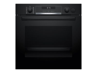 Bosch Oven, HRG578BB7, 71 L, Electric, Pyrolysis, Knobs, Steam function, Height 59.5 cm, Width 59.4 cm, Black