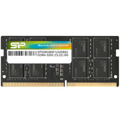 SP008GBSFU320X02, 8 GB, DDR4, 3200 MHz, Notebook, Registered No, ECC No