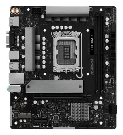 Mainboard, ASROCK, Intel H810, LGA1851, Micro-ATX, Memory DDR5, Memory slots 2, H810M-X