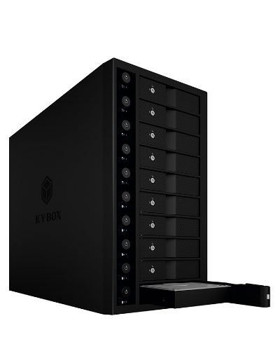 Icy Box, IB-3810-C31 SINGLE enclosure for 10x HDD with USB 3.1 (Gen 2) Type-C or Type-A interface