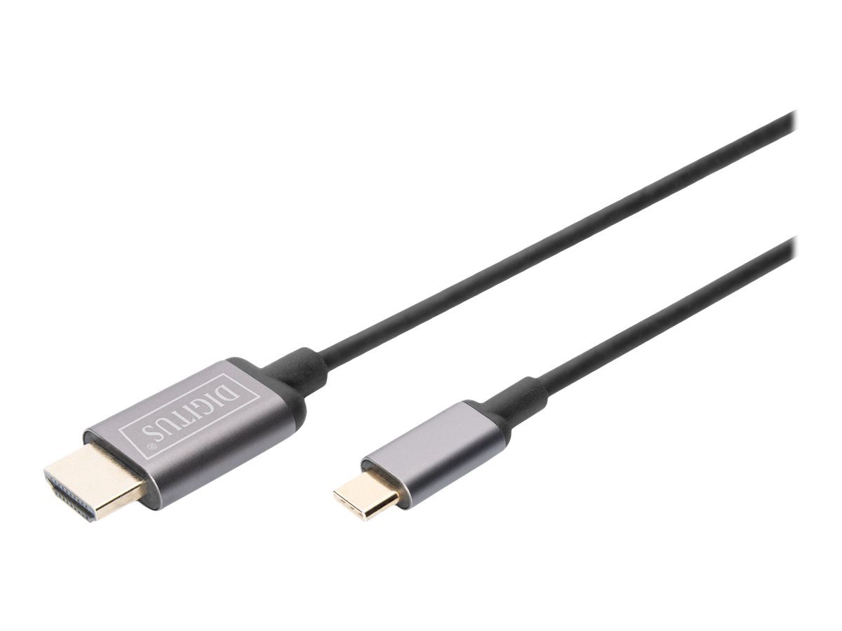 USB Type-C to HDMI Adapter, DA-70821, Black, USB Type-C, 1.8 m