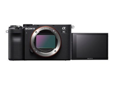 Full-frame Mirrorless Interchangeable Lens Camera, Alpha A7C, Mirrorless Camera body, 24.2 MP, ISO sensitivity (max) 102400, Display diagonal 3.0 ", Video recording, Wi-Fi, Fast Hybrid AF, Magnification 0.59 x, Viewfinder, CMOS, Black