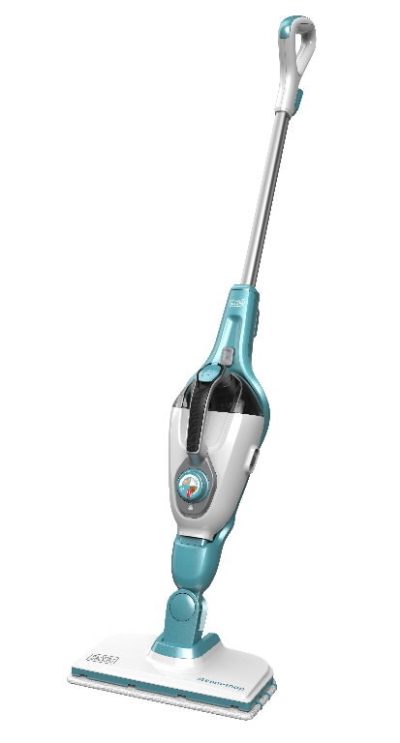 BLACK & DECKER Steam cleaner, FSMH1321-QS, Power 1300 W, Steam pressure 2.5 bar, Water tank capacity 0.5 L, White/Aqua