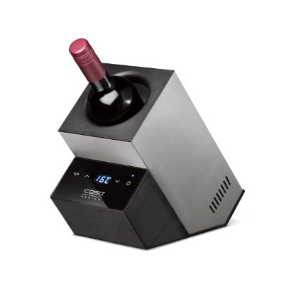Wine Cooler, WineCase Deluxe Inox, Bottles capacity 1, Black/Silver