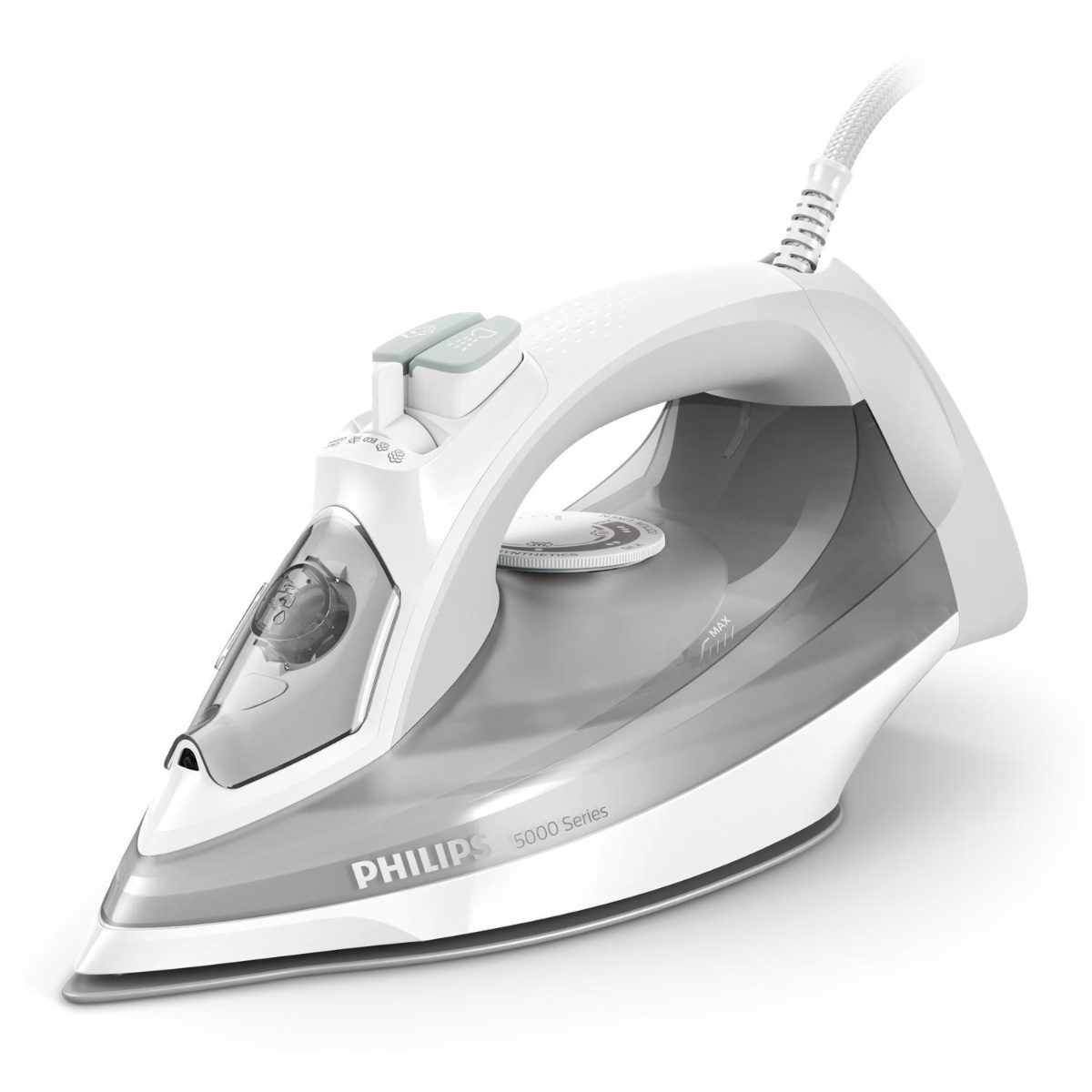 PHILIPS 5000 sērijas Tvaika gludeklis, 2400W (balts/pelēks)