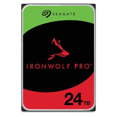 HDD, SEAGATE, IronWolf Pro, 24TB, SATA, 512 MB, 7200 rpm, Discs/Heads 10/20, 3,5", ST24000NT002