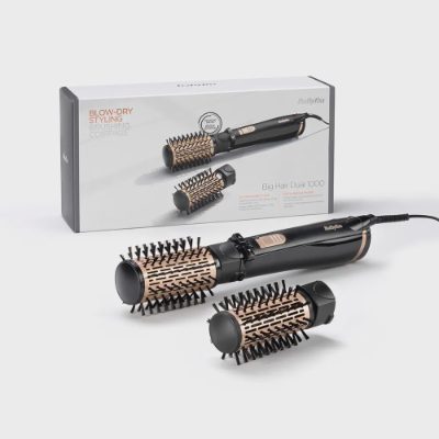 BaByliss Big Hair Dual rotējošs matu veidotājs, 1000 W, melns/zelts