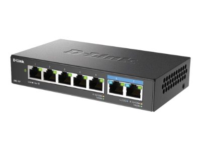 7-Port Multi-Gigabit Unmanaged Switch, DMS-107/E, Unmanaged, Desktop, Power supply type External