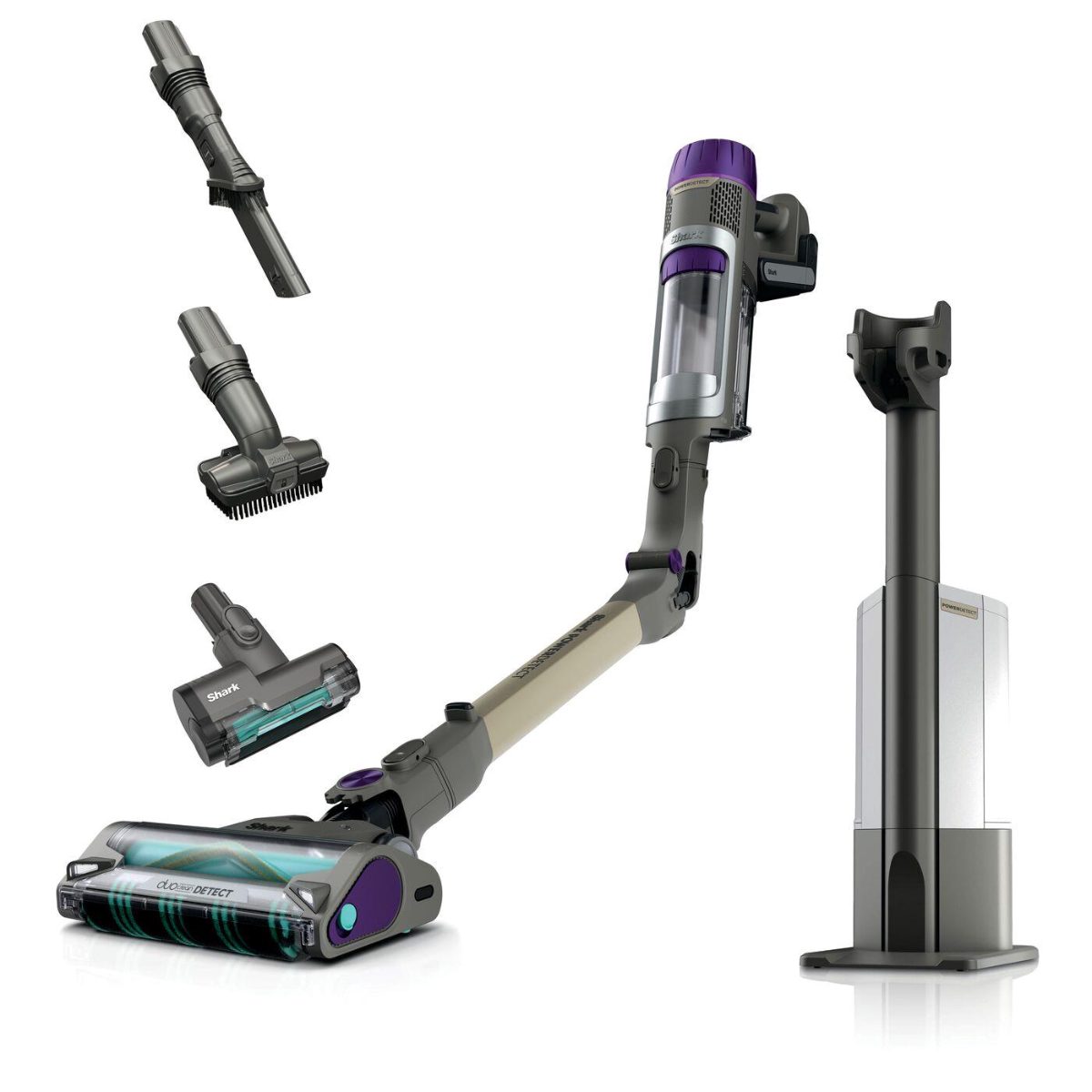 Vacuum Cleaner, SHARK, IP3251EUT, Dry, 2-in-1 stick vacuum, Grey/Gold/Purple, Bagless, Battery, 3.71 kg