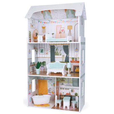 Gerardo's Toys koka leļļu māja ar LED apgaismojumu, Luna