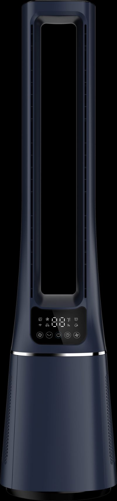 Bladeless Tower Fan with Air purifier, MFP-120i, Dark Blue, Diameter 15 cm, Oscillation, Remote control