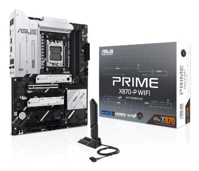 PRIME X870-P WIFI, Processor family AMD, Processor socket AM5, DDR5, Supported hard disk drive interfaces SATA, M.2, Number of SATA connectors 2