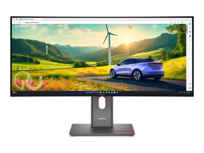ThinkVision, P34WD-40, 34 ", IPS, 21:9, 120 Hz, 4 ms, 3440x1440 pixels, 350 cd/m², HDMI ports quantity 1, Eclipse black, Warranty 36 month(s)